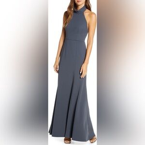 Jenny Yoo Petra Halter Crepe‎ A-Line Gown